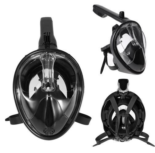 Underwater Summer Sport Scuba Diving Mask Full Face Snorkeling Mask Anti Fog Snorkeling Diving Mask For Swimming Spearfishing,Black S/M