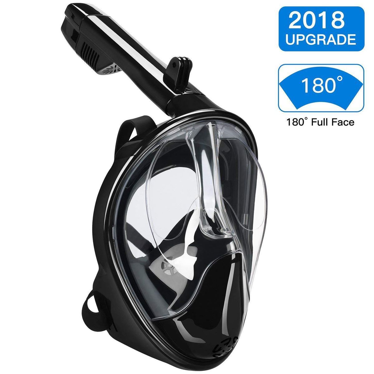 Underwater Summer Sport Scuba Diving Mask Full Face Snorkeling Mask Anti Fog Snorkeling Diving Mask For Swimming Spearfishing,Black S/M