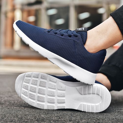 Big Size Mens Sneakers Soft Running Shoes-Blue