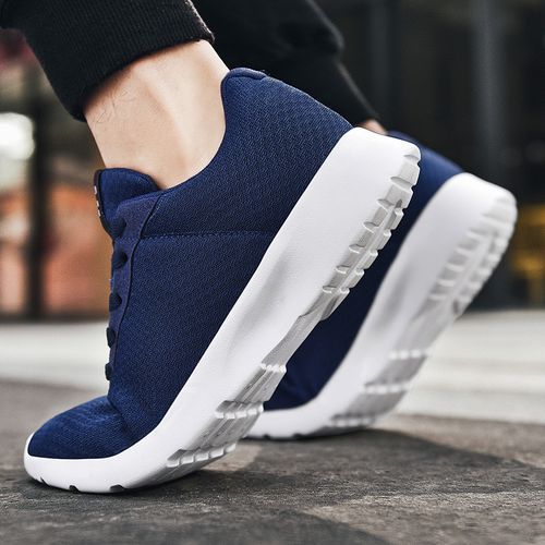 Big Size Mens Sneakers Soft Running Shoes-Blue