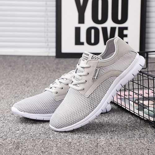 Big Size Mens Casual Shoes Outdoor Shoes-Grey