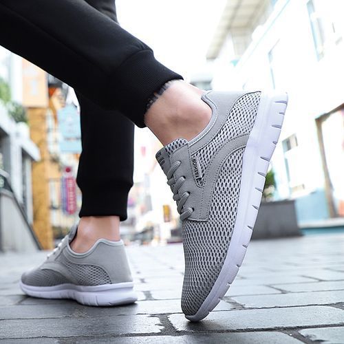 Big Size Mens Casual Shoes Outdoor Shoes-Grey