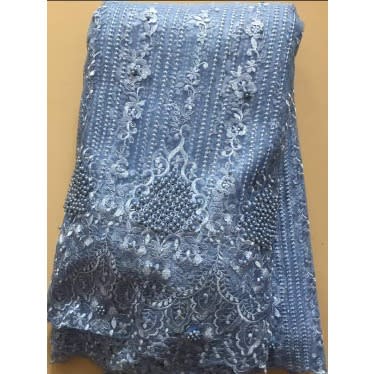 Lace Fabric - Pearl River Grey - 5 Yards