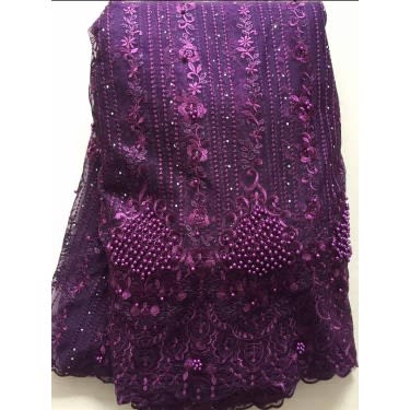Lace Fabric - Mauve Violet - 5 Yards