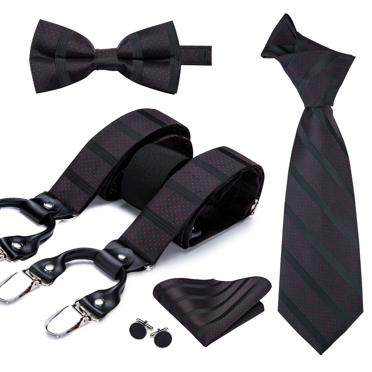 Silk Mens Suspender Set Clip On Gold Green Pink S Y Back Suspenders Bowtie