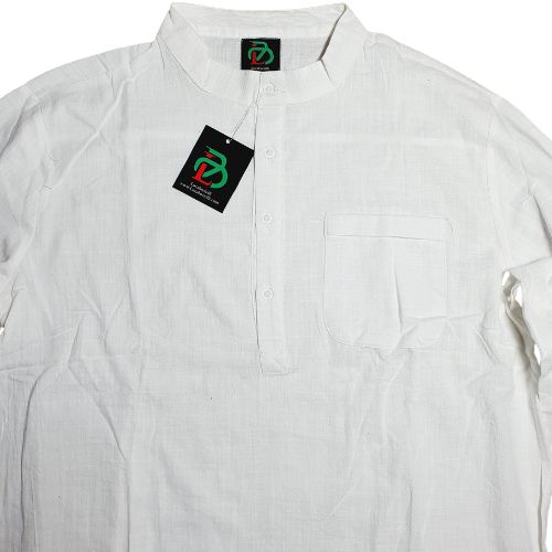 Men Casual Summer Linen Long Sleeves Shirts - White