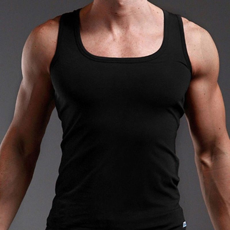 2021 Men Tank Top New Brand Chase Deer Cotton High Quality Undershirt Bodybuilding Singlet Fitness Sleeveless Vest Men Tank Tops White SFH