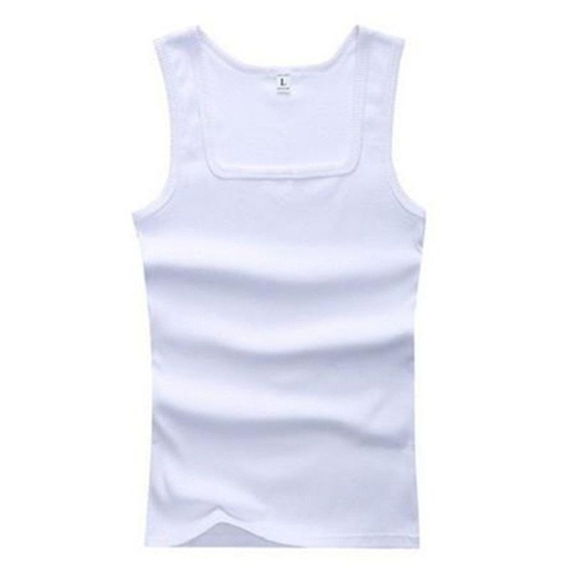 2021 Men Tank Top New Brand Chase Deer Cotton High Quality Undershirt Bodybuilding Singlet Fitness Sleeveless Vest Men Tank Tops White SFH