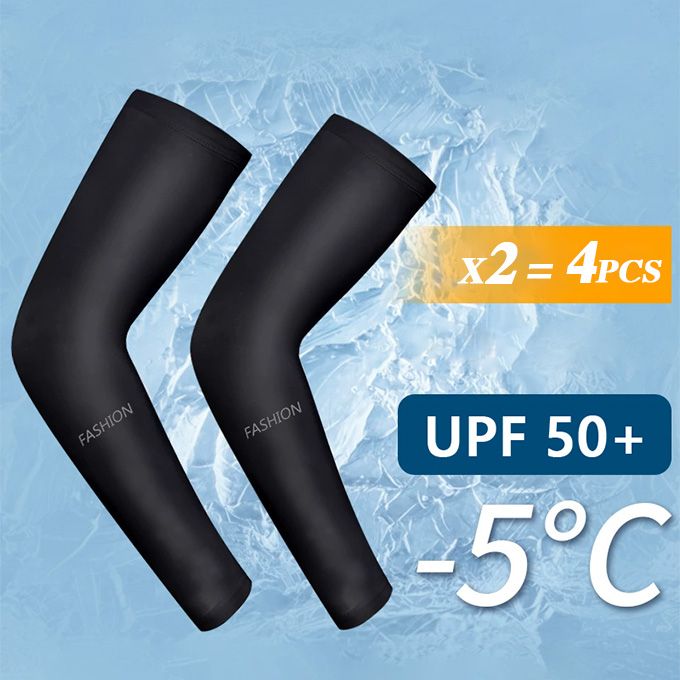 4PSC Sunscreen Hand Sleeve Outdoor Arm Sleeve Sun Hand Protection- Black