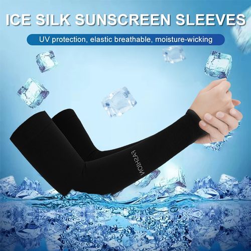 4PSC Sunscreen Hand Sleeve Outdoor Arm Sleeve Sun Hand Protection- Black