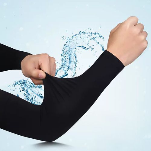 4PSC Sunscreen Hand Sleeve Outdoor Arm Sleeve Sun Hand Protection- Black