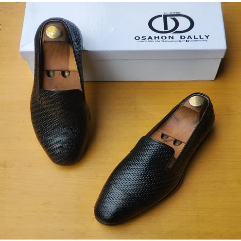 V Leather Loafers