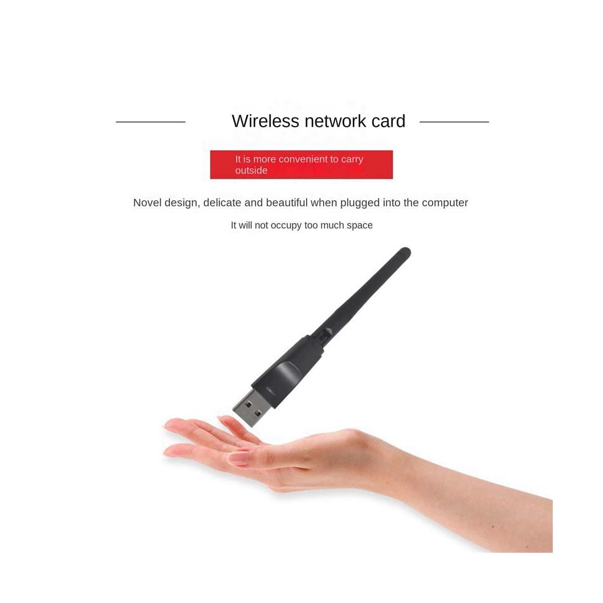 MT7601 Network LAN Card 150M USB 2DB Integrated Antenna WIFI Receiver Supports Set-Top Box Wireless Network Card