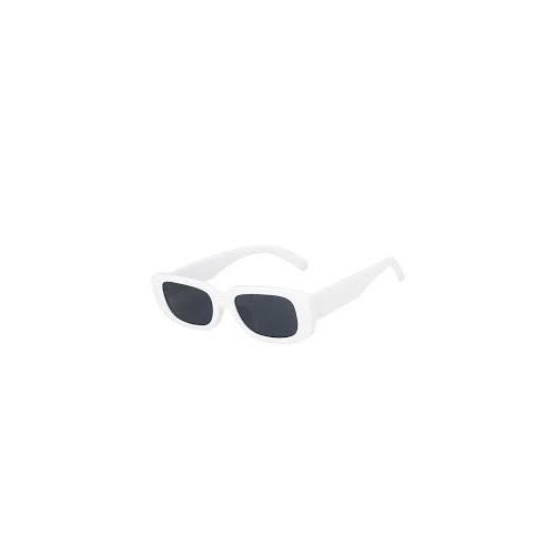Unisex Small Frame Oval UV  Protective  Sunglasses-White