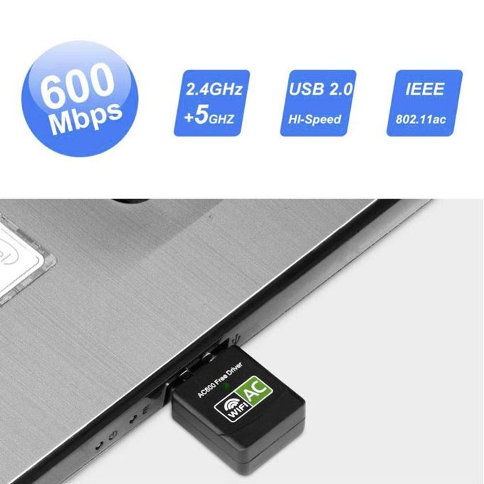 Wifi Adapter Free Driver USB  5Ghz/2Ghz 600Mbps