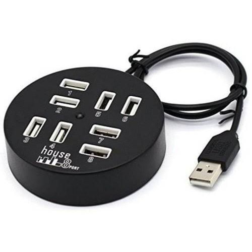Fast 8 Port USB Hub USB Adjustable Adapter