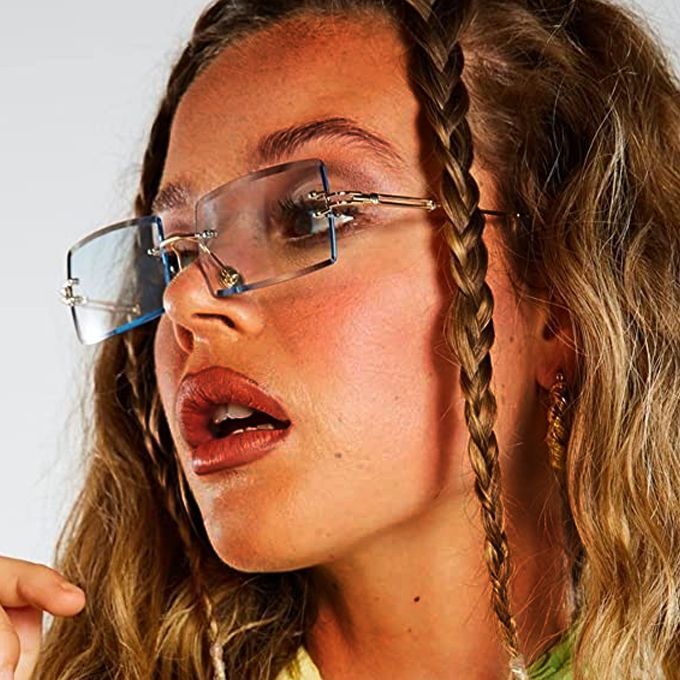 ANTI BLUE RAY Transparent Computer Glasses STRONG Frameless