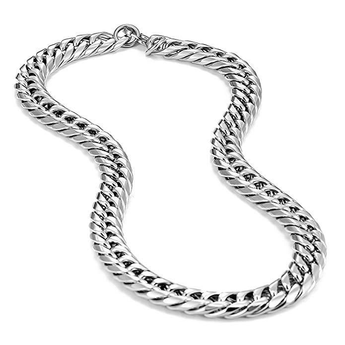 Men's Hip Hop Titanium Steel Cuban Chain Necklace