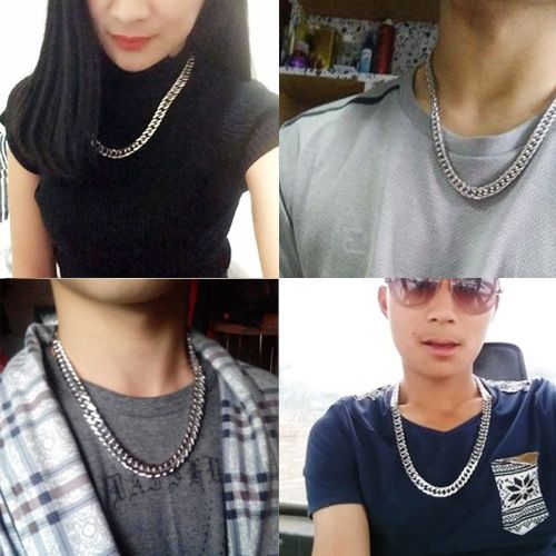 Men's Hip Hop Titanium Steel Cuban Chain Necklace