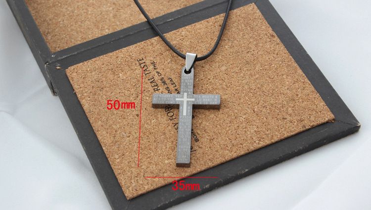 2Pcs/Set Couple Cross Pendants Necklace For Best Friends Lovers Valentines