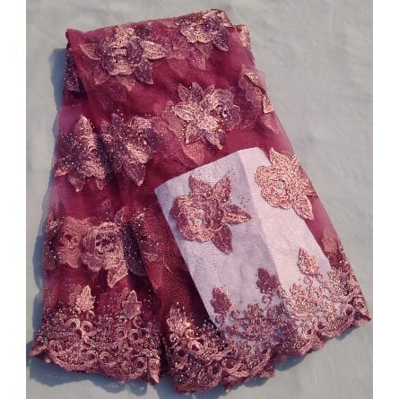 Onion Purple Bedazzled Luxury Lace - 4 Yards