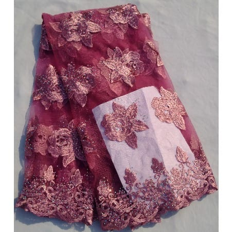 Onion Purple Bedazzled Luxury Lace - 4 Yards