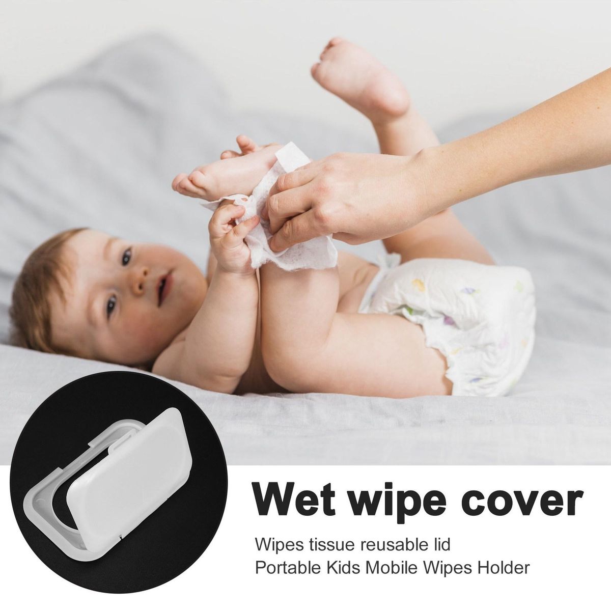 10Pcs Reusable Baby Wipes Lid Baby Wet Wipes Cover Tissues Box Wet Paper Lid