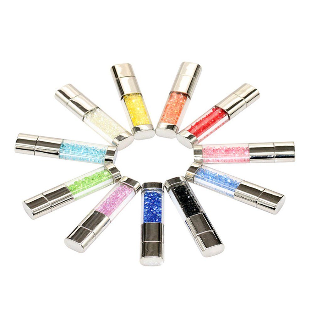 TB Portable Mini Pen Drive Natural Diamond Rectangle USB Flash Drive Crystal