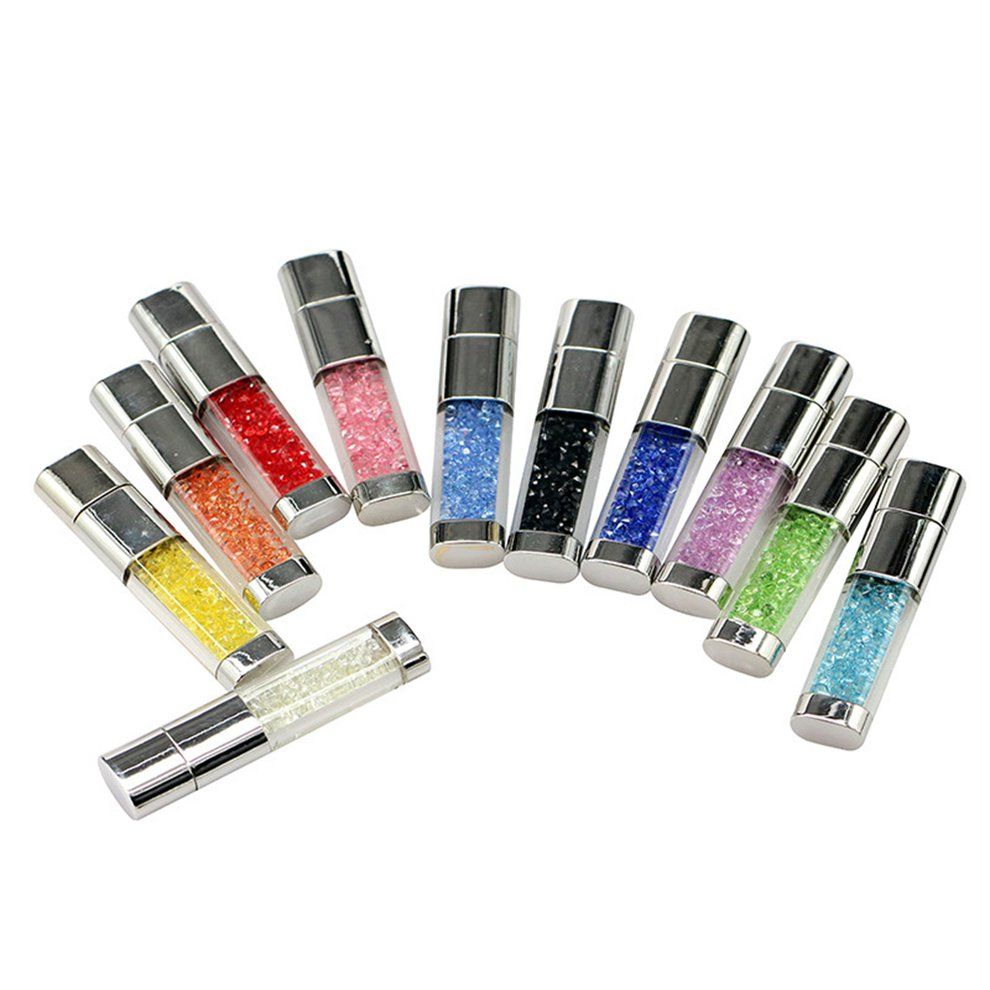 TB Portable Mini Pen Drive Natural Diamond Rectangle USB Flash Drive Crystal