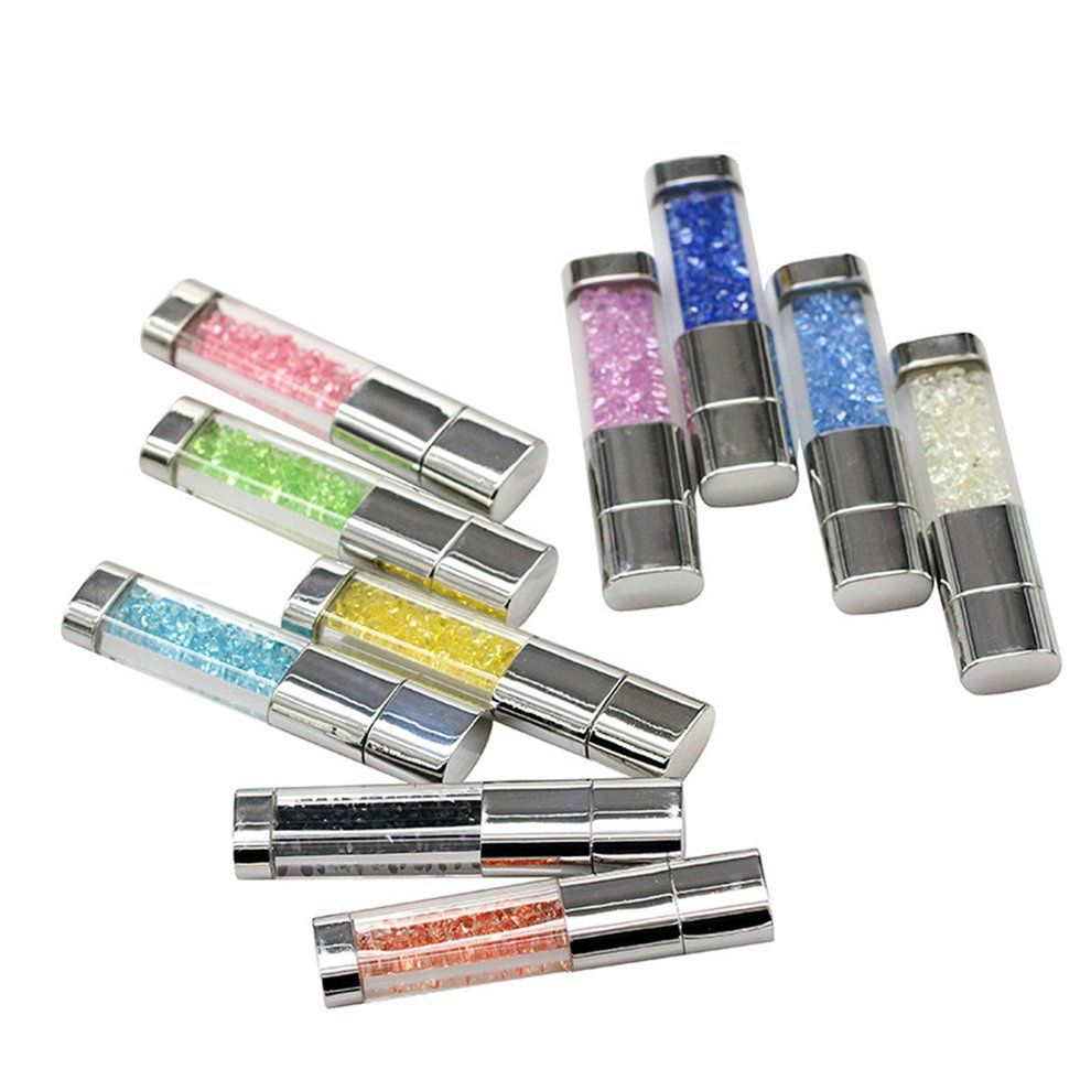 TB Portable Mini Pen Drive Natural Diamond Rectangle USB Flash Drive Crystal