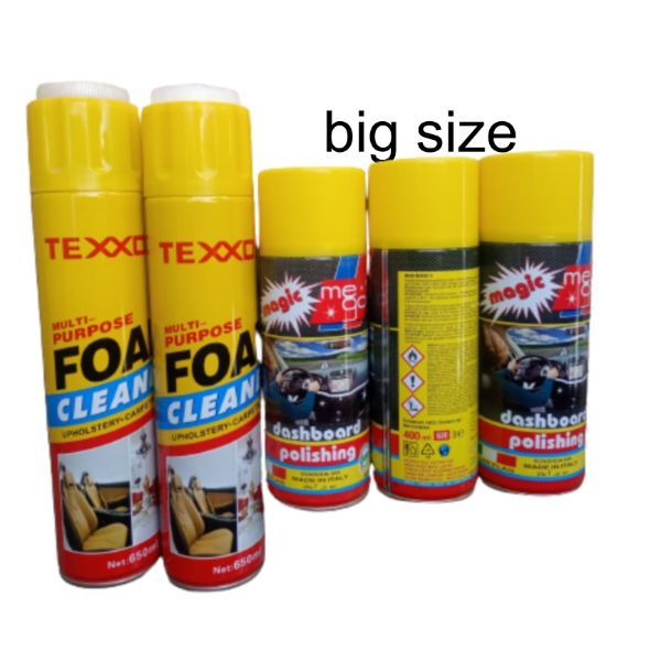 TEXXON MULTI PURPOSE FOAM CLEANER 2pc And 3pcs Of Dashboard Polish