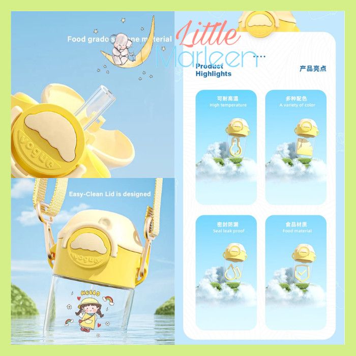Baby Non Spill Straw Sippy Water Bottle - 360ml