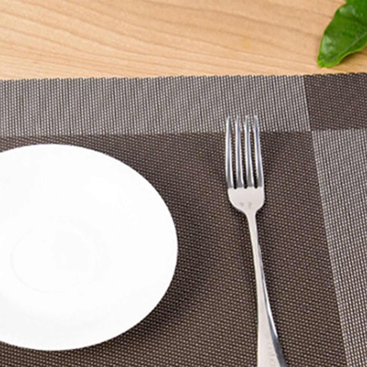 Pvc Western Placemat Single Heat Insulation Pad Silver Gray