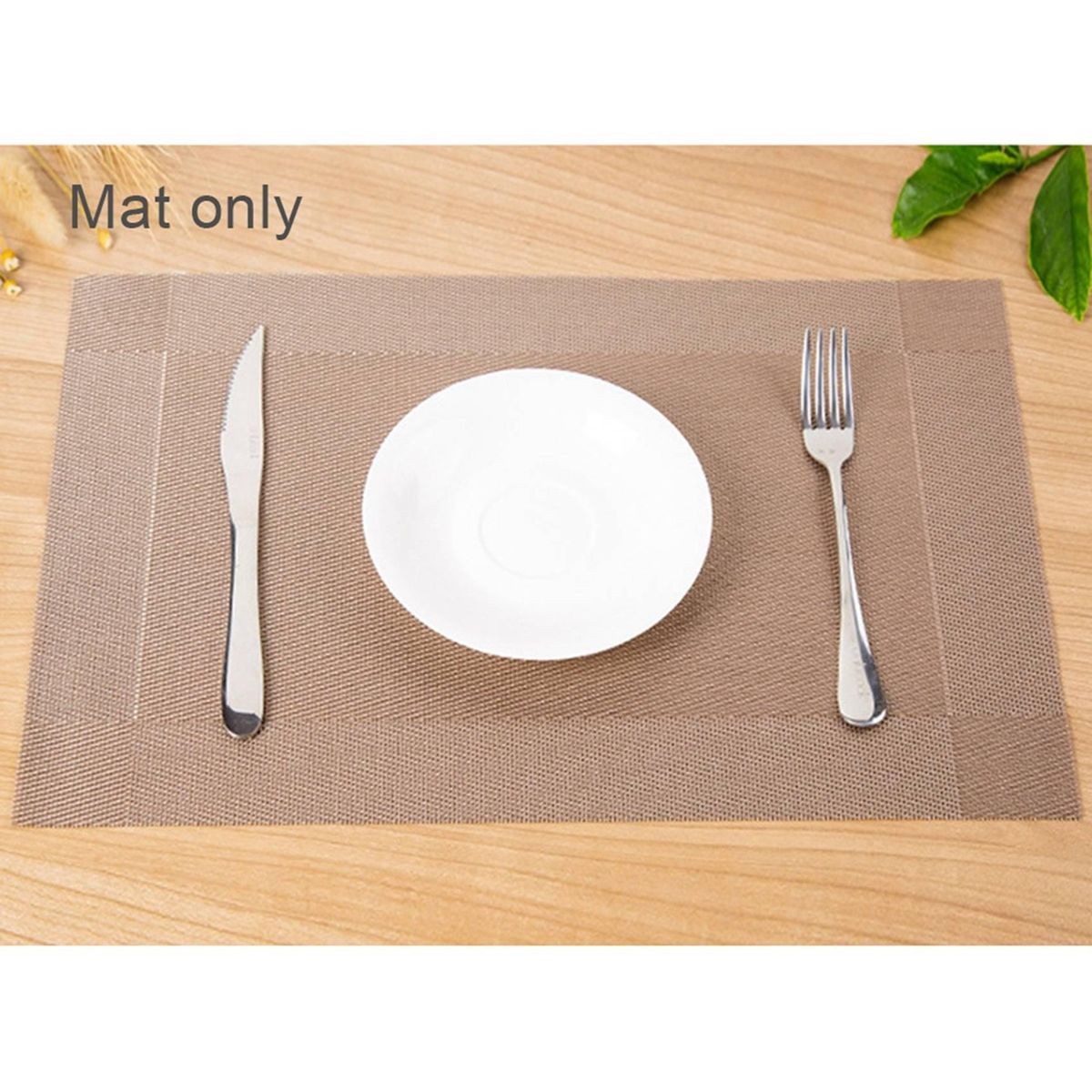 Pvc Western Placemat Single Heat Insulation Pad Silver Gray