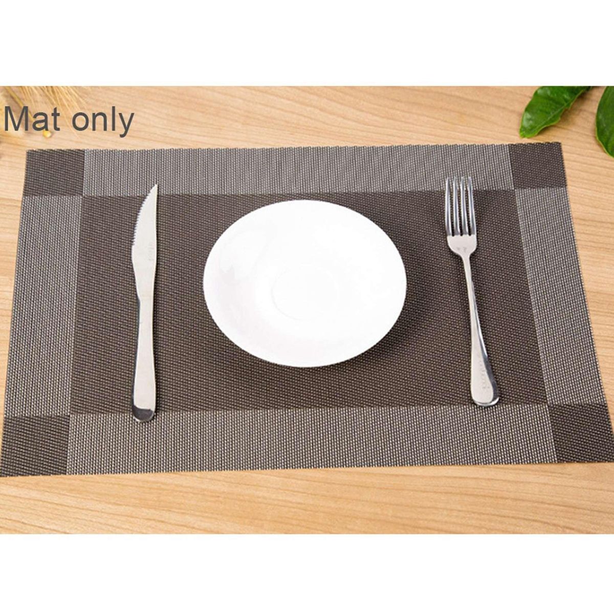 Pvc Western Placemat Single Heat Insulation Pad Silver Gray