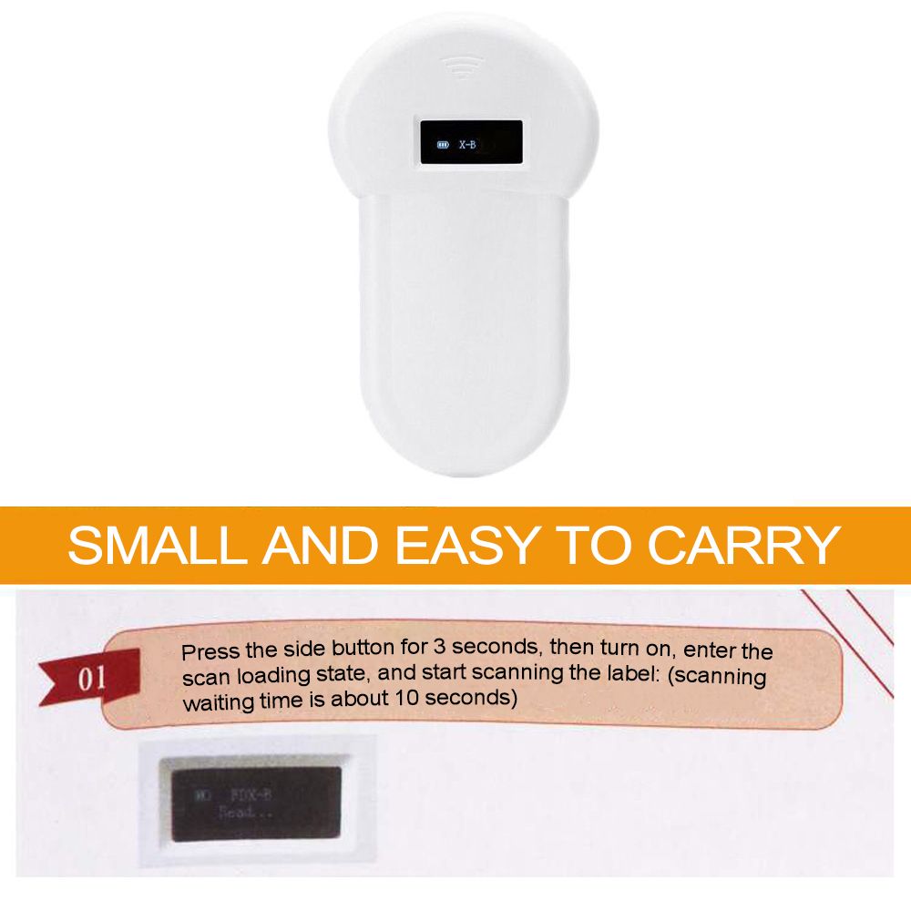 LF 134.2KHz Pocket Reader Handheld Animal Chip Reader