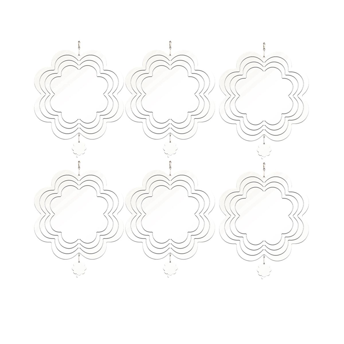 6Pcs Sublimation Wind Spinner Blanks 3D Wind Spinners