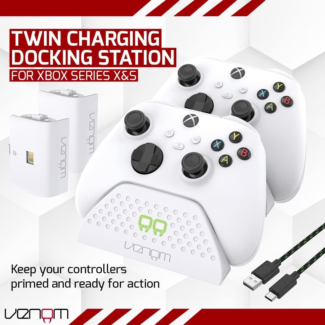 Twin Charging Dock With 2 X Rechargeable Battery Packs - Black (Xbox Series X & S / Xbox One)