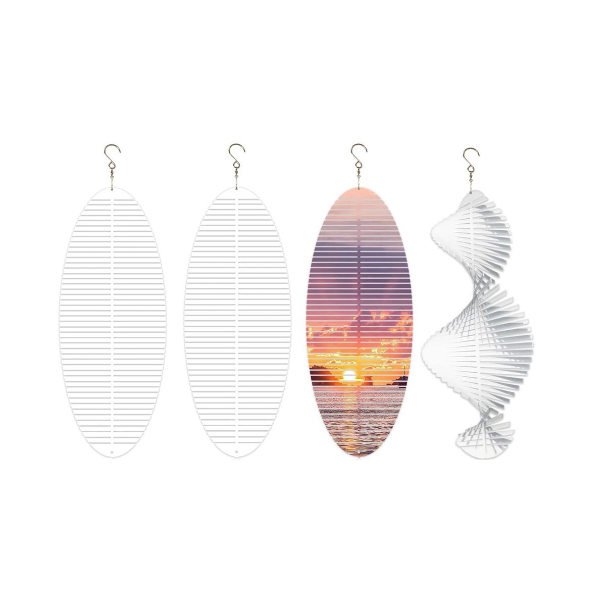 4Pcs Sublimation Wind Spinner Blanks 3D Wind Spinners