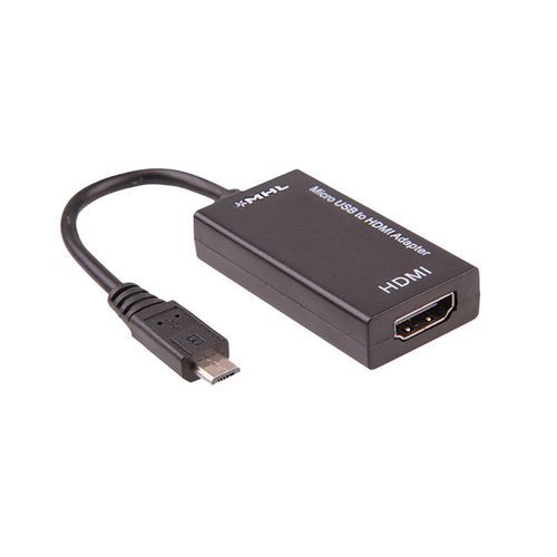 100%Genuine Original MHL To HDMI HD Converter MHL/Micro-USB To HDMI 1080p High Speed Adapter For Smartphones And Tablets Micro USB To HDMI, Fast Digital Conversion To HDMI(black, Cable Length 17-20cm) Works With Only Phone Wi