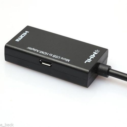 100%Genuine Original MHL To HDMI HD Converter MHL/Micro-USB To HDMI 1080p High Speed Adapter For Smartphones And Tablets Micro USB To HDMI, Fast Digital Conversion To HDMI(black, Cable Length 17-20cm) Works With Only Phone Wi