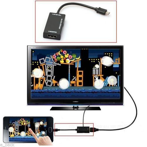 100%Genuine Original MHL To HDMI HD Converter MHL/Micro-USB To HDMI 1080p High Speed Adapter For Smartphones And Tablets Micro USB To HDMI, Fast Digital Conversion To HDMI(black, Cable Length 17-20cm) Works With Only Phone Wi