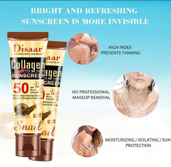 Collagen Sunscreen Cream With SPF 50, 50 Gm