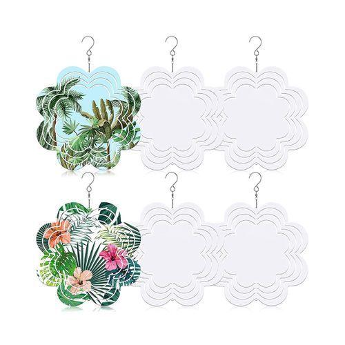6Pcs Sublimation Wind Spinner Blanks 3D Wind Spinners