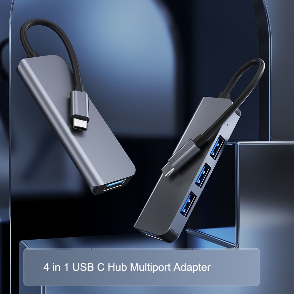 USB-C Hub Type C Adapter With 4 Ports