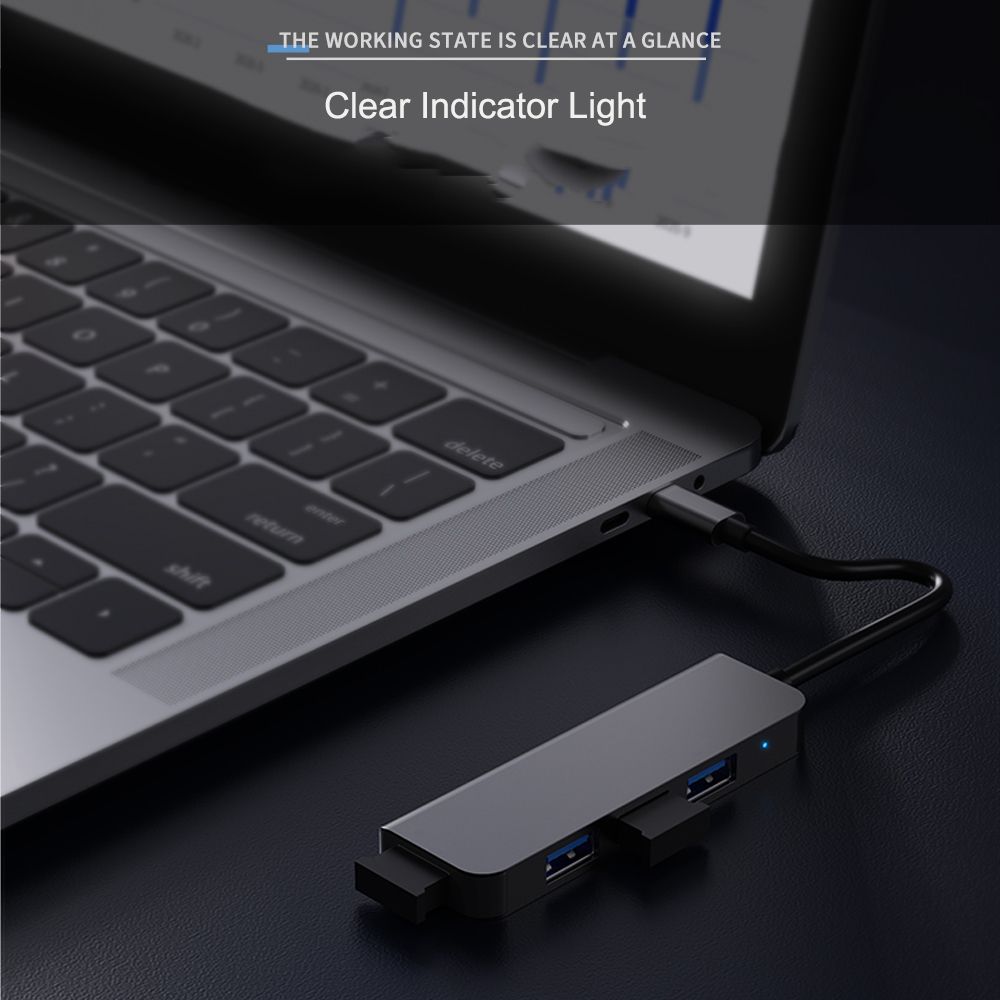 USB-C Hub Type C Adapter With 4 Ports