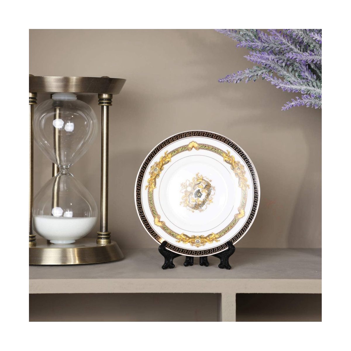 24 Pieces 4 Inch Plastic Easel Plate Holders to Display Stand Picture Easel At Weddings  Black