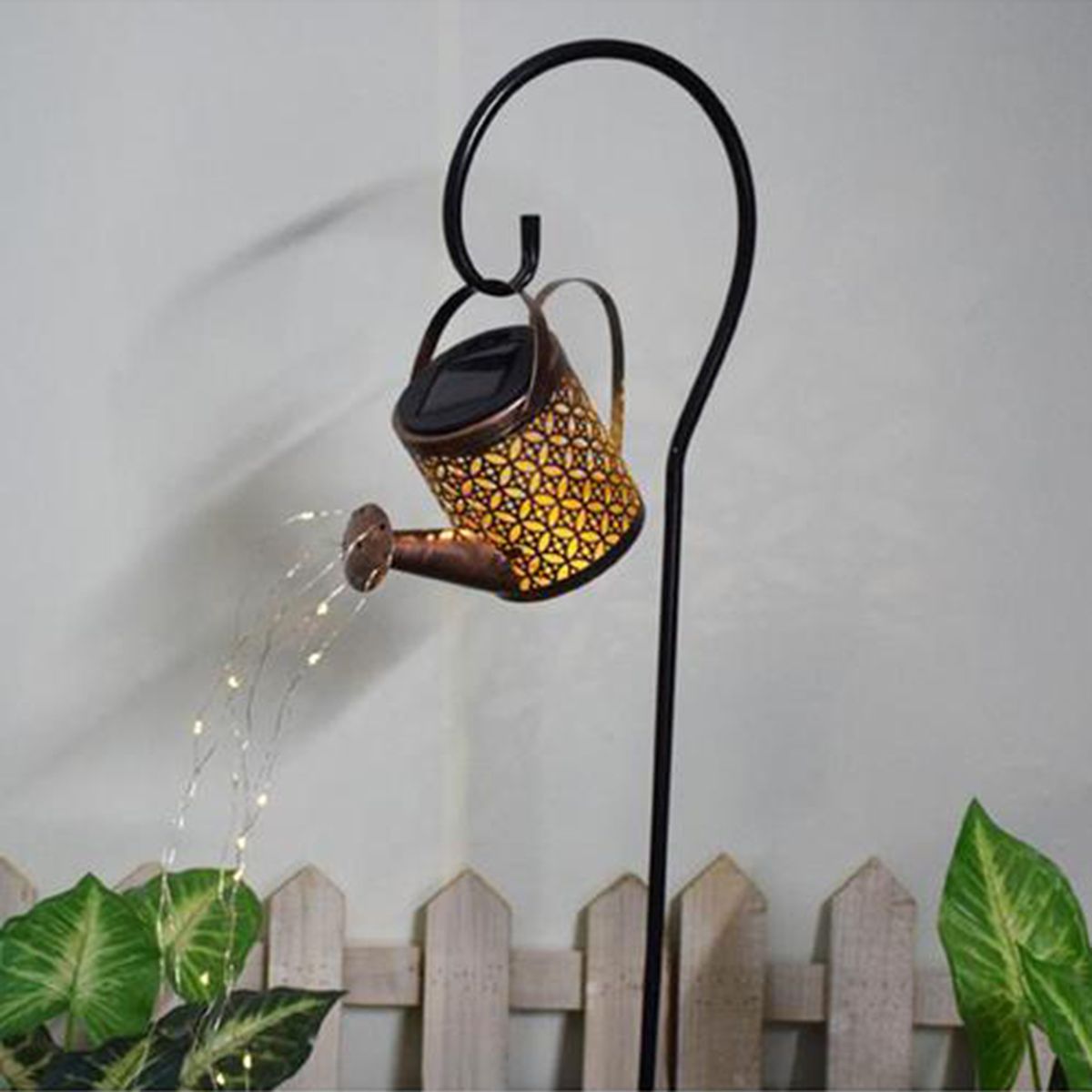 1 Set Landscape Lamp Innovative Solar Powered Iron-Black