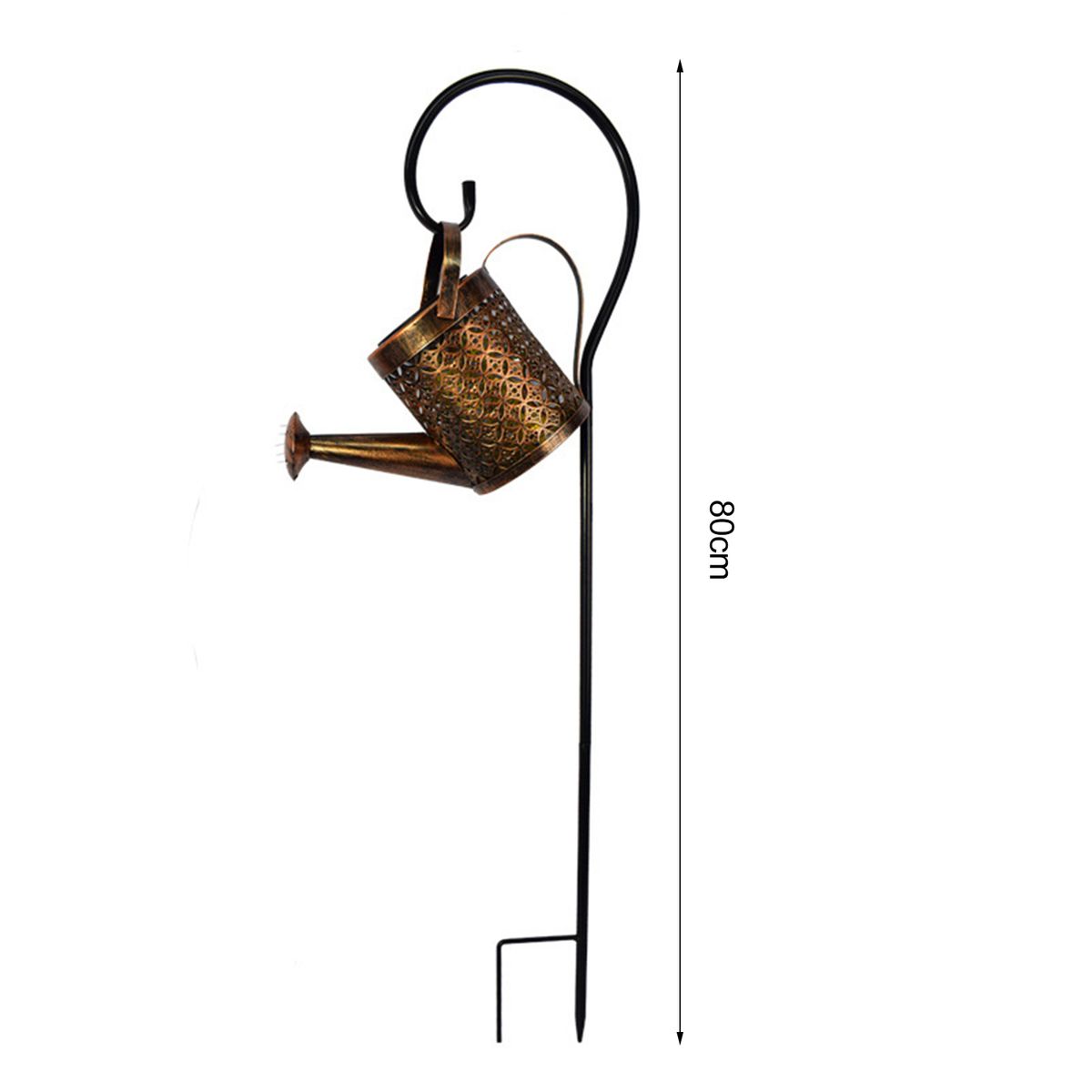 1 Set Landscape Lamp Innovative Solar Powered Iron-Black
