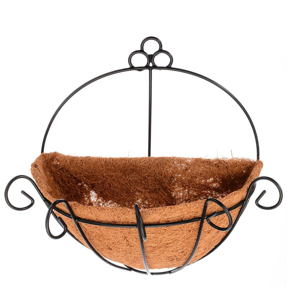 Wicker Rattan Flower Basket Plant Pot Holder Home Wall-